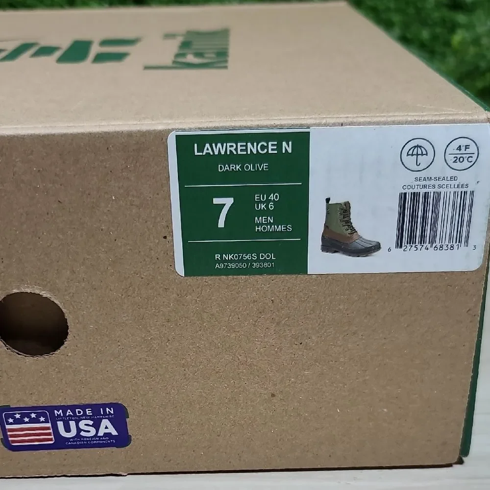 Kamik Lawrence N Boots - Dark Olive 7 D NEW